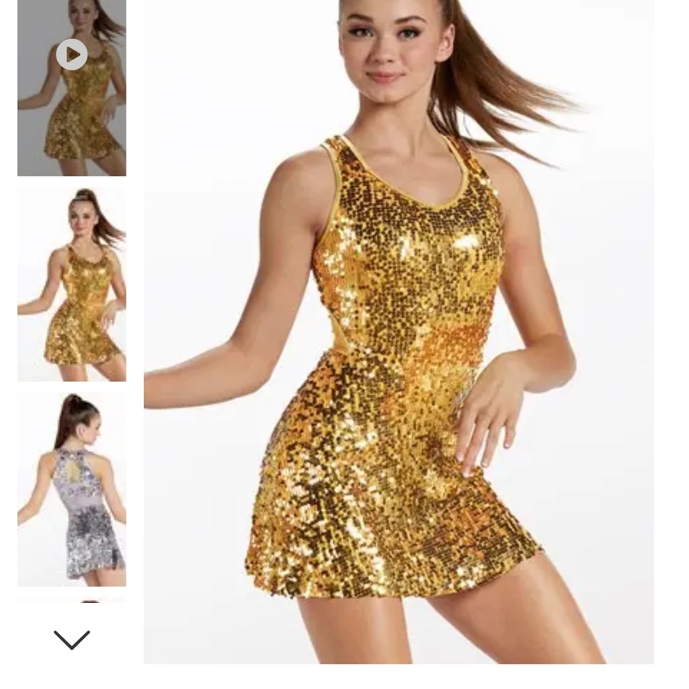 Balera Gold Ultra Sparkle Tank Style Dress